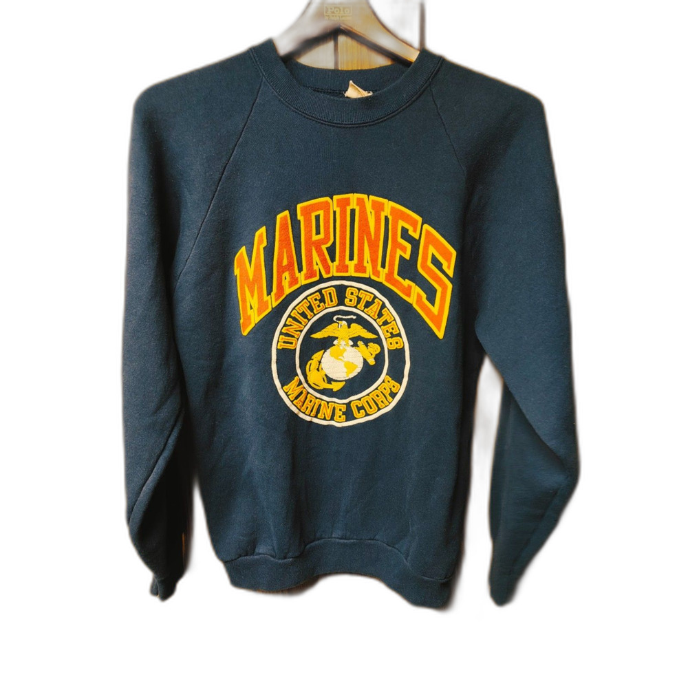 Vintage US Marines puff print sweatshirt size L (fits S-M) made in USA